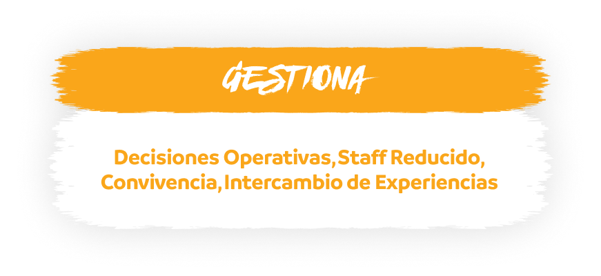 Gestiona - Decisiones Operativas, Staff Reducido, Convivencia, Intercambio de Experiencias